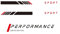 JJ LMS Autoaufkleber Tuning - 5 Stück, Transparent, Rot, Sport, Vinyl, Autoaufkleber