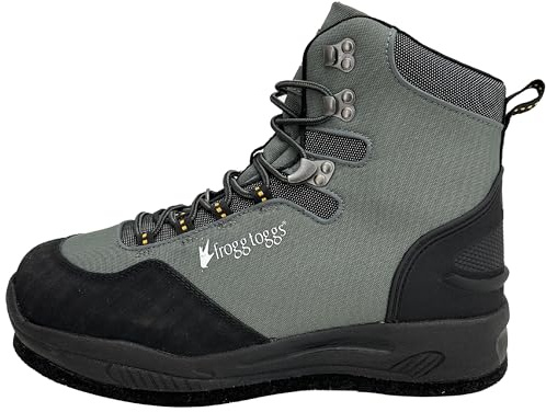 FROGG TOGGS Men's Deep Current Waterproof Fishing Wading Boot for Fishing in Cleated or Felt, Felt, 12
