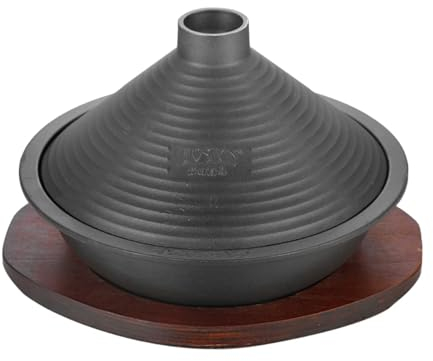 WYBZDA Anti-Aderente Tajine Terracotta Marocchina for Cucinare, Induzione Sicuro Casseruola Pentola Tagine Stufati con Coperchio(26)