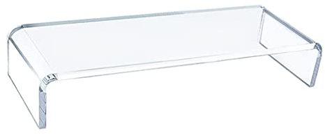 Luwecf Office Home Transparent Monitor Stand Shelf Tabletop Laptop PC Computer Screen Riser Holder