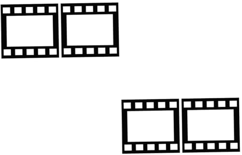 BESTonZON 4 Stück Film Fotorahmen Bilderrahmen Albumfoto Alben Schwarze Zierleiste Fotorahmen Elektronisch Vintage-tapete Filmabend Party Dekoration Wandfoto Wandtattoos Pitu Erdfarben Acryl