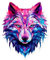 Wolf Aufkleber. Geeignet für Auto, Notebook oder Skateboard. (14 x 14 cm)
