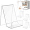 4 x Acryl-Buchständer für Display, transparenter Buchhalter, Präsentationsständer, 10,2 cm, kleine Staffelei-Bilderständer für Display, Acryl-Ständer für Vinyl, Foto, Postkarte, Zeitschrift (mit