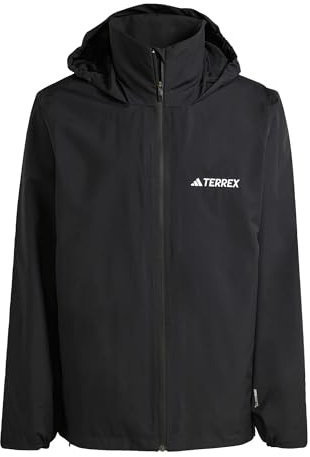 adidas Men's Terrex Multi Essentials 2 Layer Rain Jacket, black, 3XL