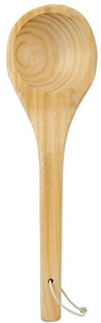 WGFOIP Cuillère de sauna, en bois avec poignée confortable et lisse, portable pour servir le thé et créer de la vapeur dans les saunas familiaux.
