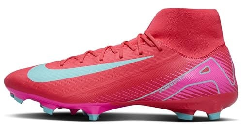 Nike Mercurial Superfly 10 Academy Botas de fútbol de Perfil Alto MG, Soccer Shoe Hombre, Ember Glow/Aurora Green, 36.5 EU