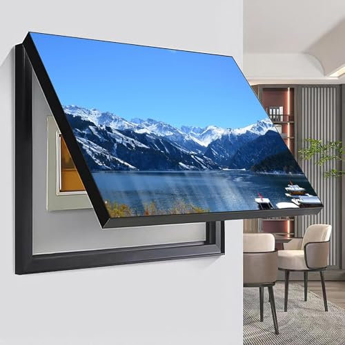 WFXXZL Wandmontierte Schalttafelabdeckung Zähler verstecken Stromzähler Zählerkasten Dekorativ Malerei Zählerkasten Dekorativ Malerei Elektrischer Zählerkasten Abdeckung(Ice Blue,40x30cm)