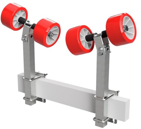 SUPROD 2er Pendelrollen Sliprollen Sliphilfe Bootstrailer TPU RKSRLX-2X2-TPU, Ø 120 mm