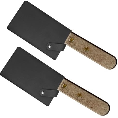 PATIKIL PU Leather Knife Meat Cleaver Sheath, 2Pack Waterproof Chef Knife Guards Wide Knife Protector Cleaver Cover for Home Kitchen, Black