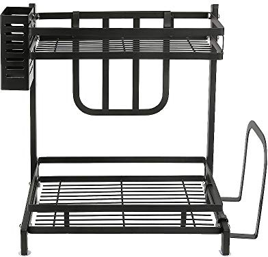 HUOLE Unter Waschbecken Regal,2-stufiger Spülschrank Organizer, Ausziehbares Küchenregal, spülschrank Organizer-34 * 21 * 41,7cm (zwei Schichten)