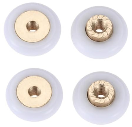 WANGZEYU Duschkabine Rollen 4 Stücke 18mm Durchmesser Schiebetür Ersatzrad Rollenrollen Möbelrollen Läufer Räder for Duschkabinen Läufer DuschtüRrollen