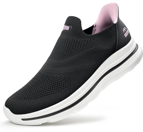 ODCKOI Slip on Baskets Femmes Confortables Respirantes Chaussures de Marche Femmes Légères Jogging Fitness Chaussures de Sport