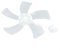 Entgoinggo 5 Leaves 12 Inch Household Fan Blade Replacement With Nut Cover, Plastic Fan Blade Replacement For Stand Or Desk Fans(White)