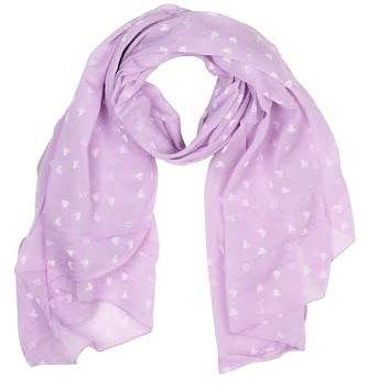 collezione alessandro Leichter Schal Sweetheart mit Allover Mini Herzen, Made in Italy 150cm x 80cm