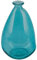 Vase Glas Türkis Blau Rund Delle am Hals Tischdeko 26cm Hoch