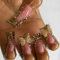 24 Pcs Glittering Press On Nails French Tips False Nails Butterfly Full Covers Stick On Nails Duck Shaped Acrylic Nails
