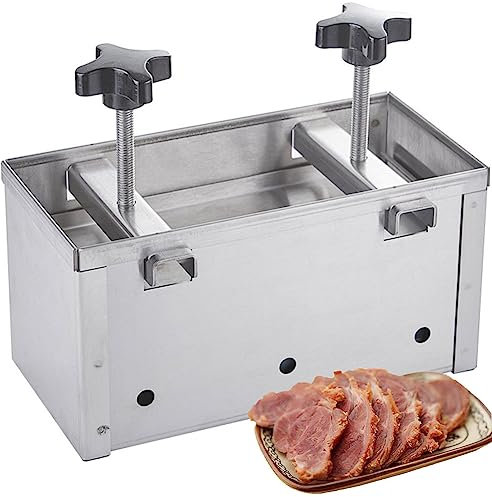 Meat Press Mould, Stainless Steel Burger Patty Maker with Twin-Screw Pressurization for BBQ & Grilling