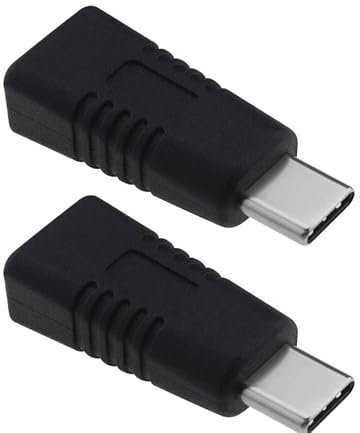 LEMLIN Adattatore USB Type-C a Mini USB, Set da 2 Pezzi, Convertitore per Ricarica e Sincronizzazione Dati, Nero