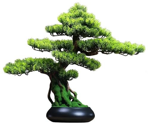 GELASIGE Árbol Artificial Árbol de simulación de Estilo Chino, bonsái, Adorno for Sala de Estar, Planta Artificial en Maceta, decoración de Oficina, Tuya Árbol Artificial para Interiores