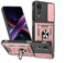 UPLAI Cover per ZTE nubia Neo 2 5G, Ultra Sottile Antiurto Armatura Custodia con Diapositiva Telecamera Cover e Magnetica Supporto Squillo, PC+TPU Durevole Caso.Oro rosa