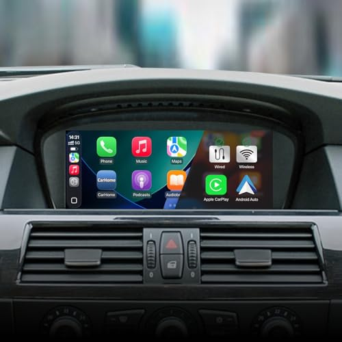 Autoradio für BMW 3/5 Serie E60/E61 E90/E91/E92/E93(2008-2013) Stereo Wireless CarPlay/Android Auto Bluetooth RDS Upgrade des CIC Idrive-Systems