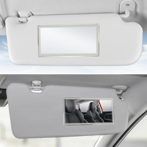 2pcs Car Sun Visor Mirror, Portable Sun Visor HD Makeup Mirror for Cars Truck Suv, Self-Adhesive Interior Car Accessories for Women(5.91x3.15inch)
