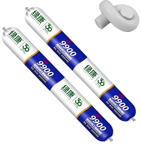 9900 silicone waterproof sealant, sigillante siliconico impermeabile, soluzione permanente per crepe su tetti e pareti, resistente allo strappo e all'allungamento (Grigio,2Pcs)