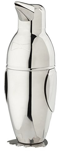 HIC Penguin Cocktail Shaker, 18/8 Stainless Steel, 18-Ounce