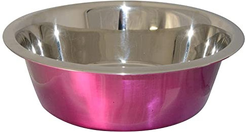 Ellie-Bo Dog or Cat Food and Water Bowls in 6 Sizes and 4 Colours (2.5Ltr XLarge, Pink)
