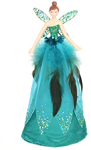 Peacock Fairy Angel Christmas Tree Topper Decoration 28cm by Gisela Graham