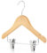 Hangerworld 12 Holz Kinderkleiderbügel 30cm Naturfarben Kinder Kleiderbügel mit Clips