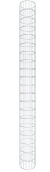 GABIONA - Gabionensäule HxD: 200 x 27 cm - Maschenweite 5 x 10 cm - Runder, verzinkter Gabionenkorb für den Garten