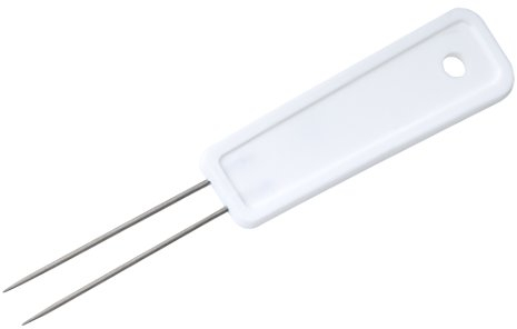 Eurosell - Pincho profesional para salchichas, color blanco inoxidable, para casas, sacrificio, carnicería, carnicería, carnicero, carne