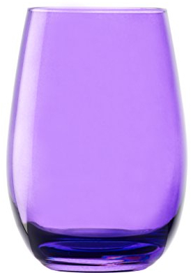 Stölzle Lausitz verres pour boire ELEMENTS 465 ml violet I lot de 6 I service de verres lavables au lave-vaisselle I haute résistance à la casse I verres universels comme verres à eau, jus, whisky