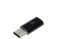 OTB Adapter, Micro-USB 2.0 Buchse auf USB Type C (USB-C) Stecker Schwarz