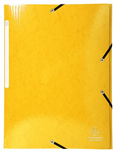 Exacompta 25 elastic folders Iderama Maxi Capacity A4 425g/m² yellow