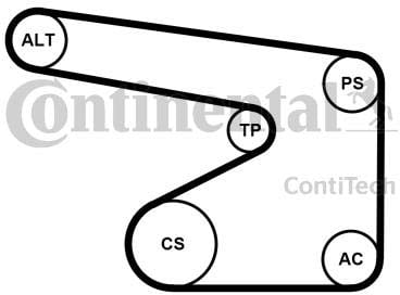 CONTITECH 5PK1355K1 Keilrippenriemensatz