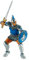 Bullyland 80764 - Spielfigur Kampfbereiter Schwertkämpfer in blauer Rüstung, ca. 11,5 cm, detailgetreu, PVC-frei, ideal als kleines Geschenk für Kinder ab 3 Jahren