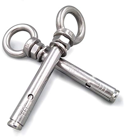 Preamer Vite ad anello in acciaio inox per parete e cemento, 5 pezzi, M6 x 70 mm
