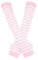 Bienvenu Damen Langer Armwärmer im Punk-,Gothic- und Rock-Stil,fingerlose Handschuhe 1 Einheitsgröße rosa / weiß