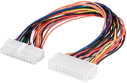 CABLEPELADO Cavo di alimentazione ATX | Extender ATX | Cavo di alimentazione ATX scheda madre a alimentatore | 24 pin maschio - 24 pin femmina | 18AWG | lunghezza 20 cm