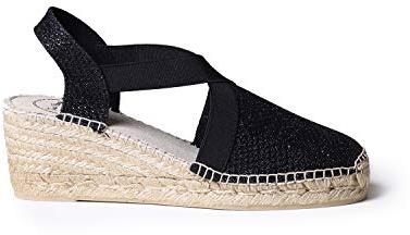 Toni Pons Triton - Vegane Keil-Espadrille für Damen Baumwollstoff.