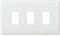 Knightsbridge Curved Edge 3G Grid Faceplate, White, 86mm x 146mm, Compatible with Curved Edge Grid Modules & Switches