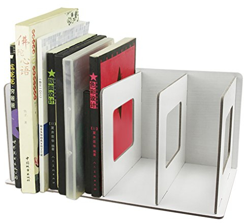 RUIXIB Abnehmbar Holz Schreibtisch Organizer Stehsammler Archivsammle DIY Buchablagen mit 4 Fächer Katalogsammler für Bücher Ordner Zeitschriften Notizbücher CD Halter