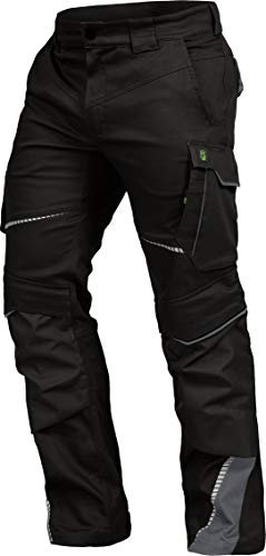Leibwächter Flex-line Arbeitshose Herren – schwarz/grau – Gr. 66 – Bequeme Workwear mit Elastan (Spandex) – 60°C waschbar & trocknergeeignet – erhöhte Reißfestigkeit – für verschiedenste Berufe