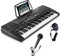 Crystals® 61 Key Electronic Keyboard Digital Piano Workstation MP3 Music Instrument With Microphone, Black