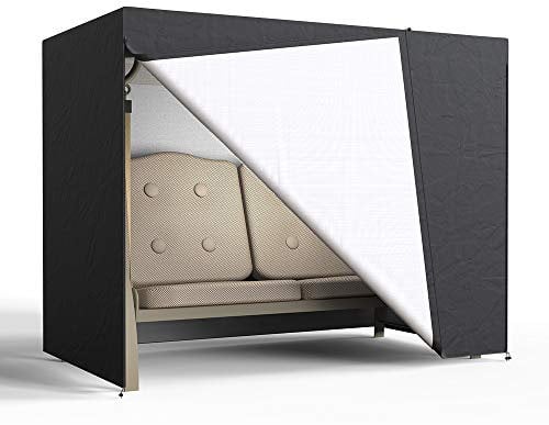 Garden Swing Cover, 2 Seat Hammock Cover Waterproof Windproof Anti-uv Heavy Duty 210D Oxford Fabric Outdoor Garden Patio Swing Hammock Sunshield Cover, 170x160x125cm