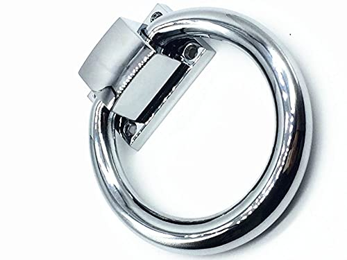 LLDDSS Türklopfer 2 stücke Silber Größere Drop Ringe Türklopfer Hellchrome Holzstuhlgriffe Zieht Einfache Möbelknöpfe Modern