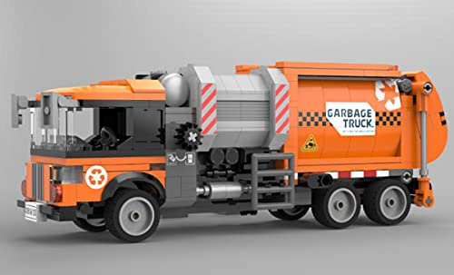 BlueBrixx 18017 Marke Xingbao – Müllfahrzeug orange aus Klemmbausteinen mit 550 Bauelementen. Kompatibel mit Anderen Klemmbausteinen. Lieferung in Originalverpackung.