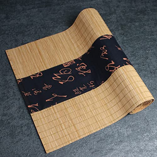 MMQGQ store Tischläufer Japanischer Stil Bambus Tischläufer, Natürliche Handgewefte Teenmatten, Küche Esstisch Wärmedämmung Waschbare Tischsets(Size:30×150cm)
